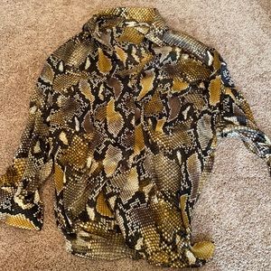 Zara snakeskin blouse